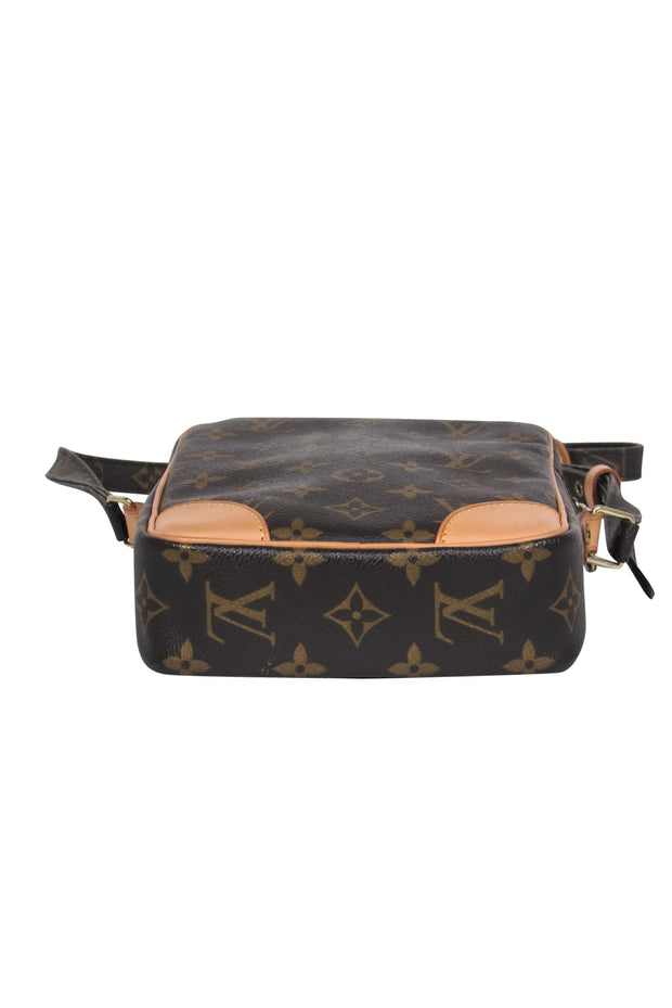 Current Boutique-Louis Vuitton - Brown & Beige Leather Monogram Print Rectangle Crossbody