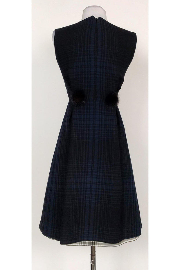 Current Boutique-Louis Vuitton - Navy & Black Plaid Dress Sz 4