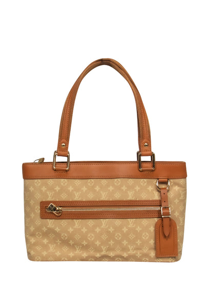 Current Boutique-Louis Vuitton - Tan & Beige Logo Midsize Tote Purse