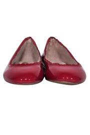 Current Boutique-Louise et Cie - Red Patent Leather "Caynlee" Scalloped Edge Ballet Flats Sz 6