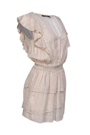 Current Boutique-Love Sam - Light Blush Ruffle Dress w/ Embroidery Sz S