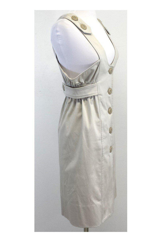 Current Boutique-Lover - Beige Sleeveless Pinafore Dress Sz 4