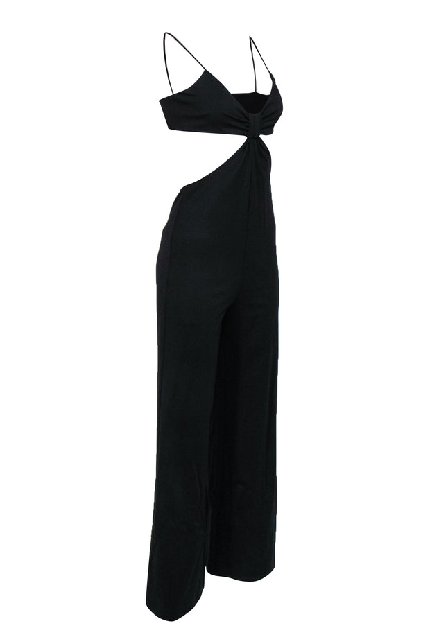 Current Boutique-Lovers + Friends - Black Sleeveless Wide Leg Open Back Jumpsuit Sz M