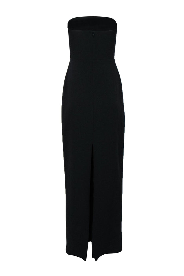 Current Boutique-Lovers + Friends - Black Strapless Gown w/ Cutout Sz 4