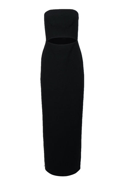 Current Boutique-Lovers + Friends - Black Strapless Gown w/ Cutout Sz 4