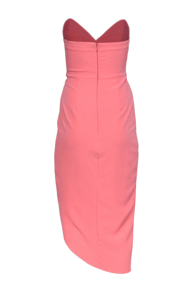 Current Boutique-Lovers + Friends - Coral Pink Strapless Dress w/ Slit Sz XS