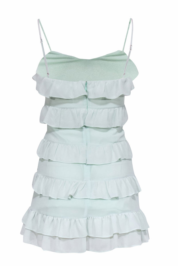 Current Boutique-Lovers + Friends - Mint Tiered Ruffle Strappy Mini Dress Sz XS