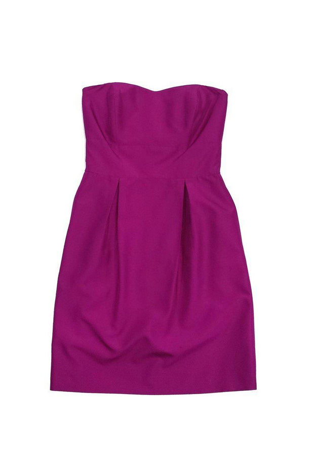 Current Boutique-Lynn Lugo - Magenta Silk Strapless Dress Sz 2