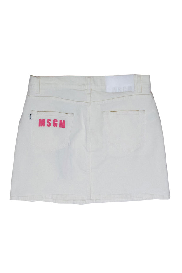 Current Boutique-MSGM - White Mini Skirt Sz 8