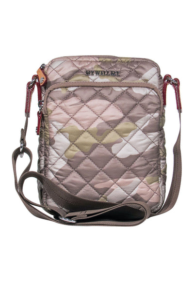 Current Boutique-MZ Wallace - Beige & Green Camouflage Print Quilted Crossbody