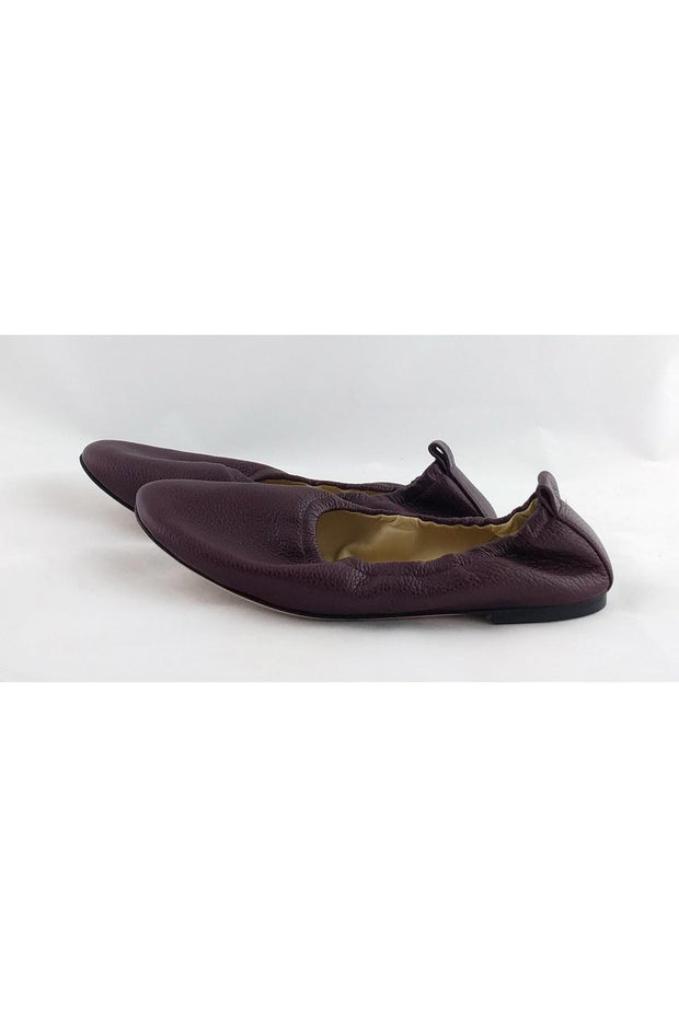 Current Boutique-M. Gemi - Burgundy Pebbled Flats Sz 6.5