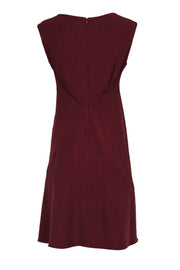 Current Boutique-M.M.LaFleur - Burgundy A-Line Square Neck Sleeveless Dress Sz 8