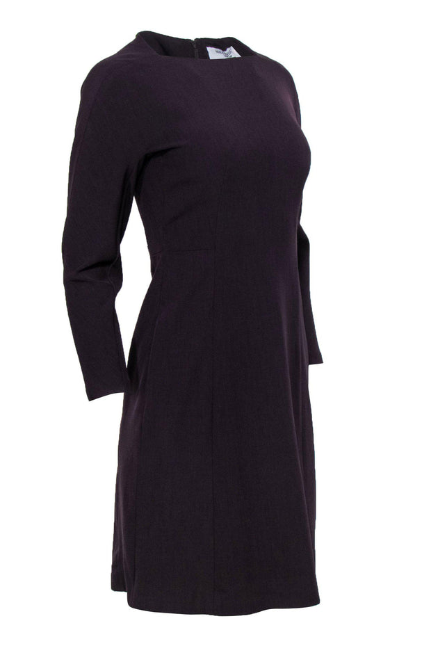 Current Boutique-M.M.LaFleur - Dark Eggplant Square Neckline Sheath Dress Sz 2