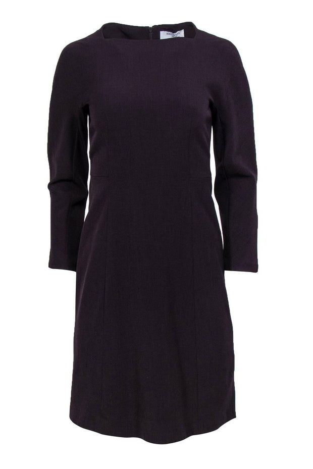 Current Boutique-M.M.LaFleur - Dark Eggplant Square Neckline Sheath Dress Sz 2