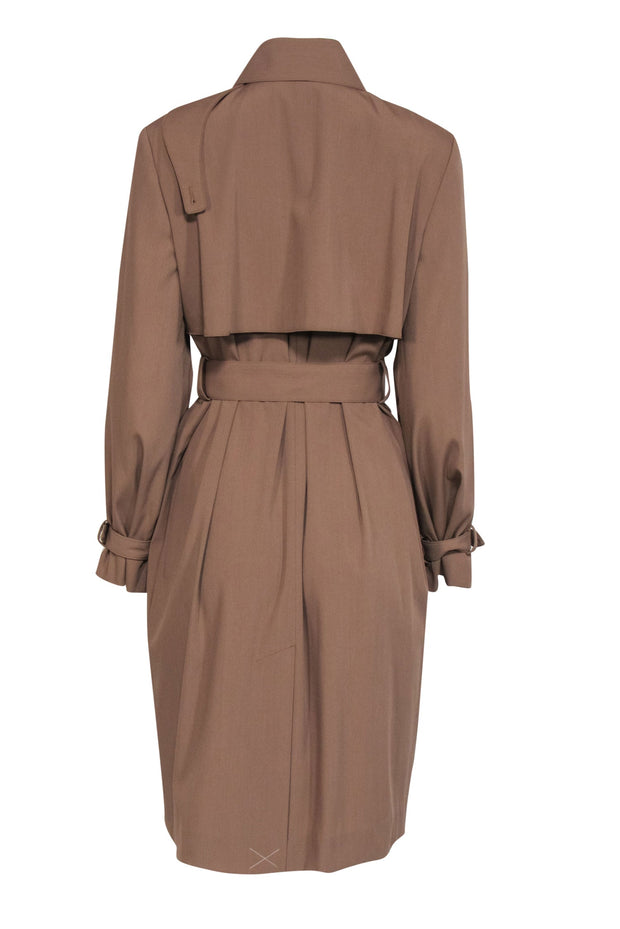 Current Boutique-M.M.LaFleur - Light Brown Double Breasted Belted Trench Coat Sz S