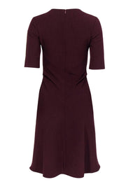 Current Boutique-M.M.LaFleur - Maroon Short Sleeve V-Neck A-Line Dress Sz 2