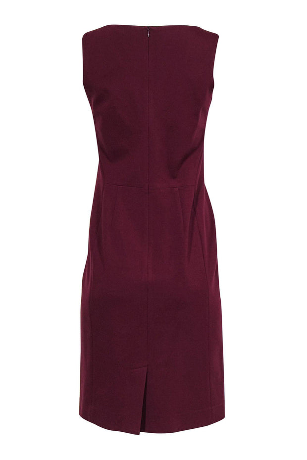 Current Boutique-M.M.LaFleur - Maroon V-Neck Sheath Dress Sz 6