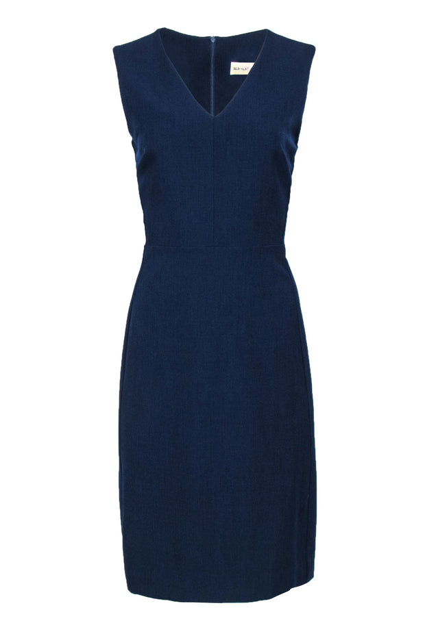 Current Boutique-M.M.LaFleur - Navy Sleeveless V-Neck A-Line Dress Sz 10