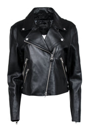 Current Boutique-Mackage - Black Genuine Leather Moto Style Jacket Sz M