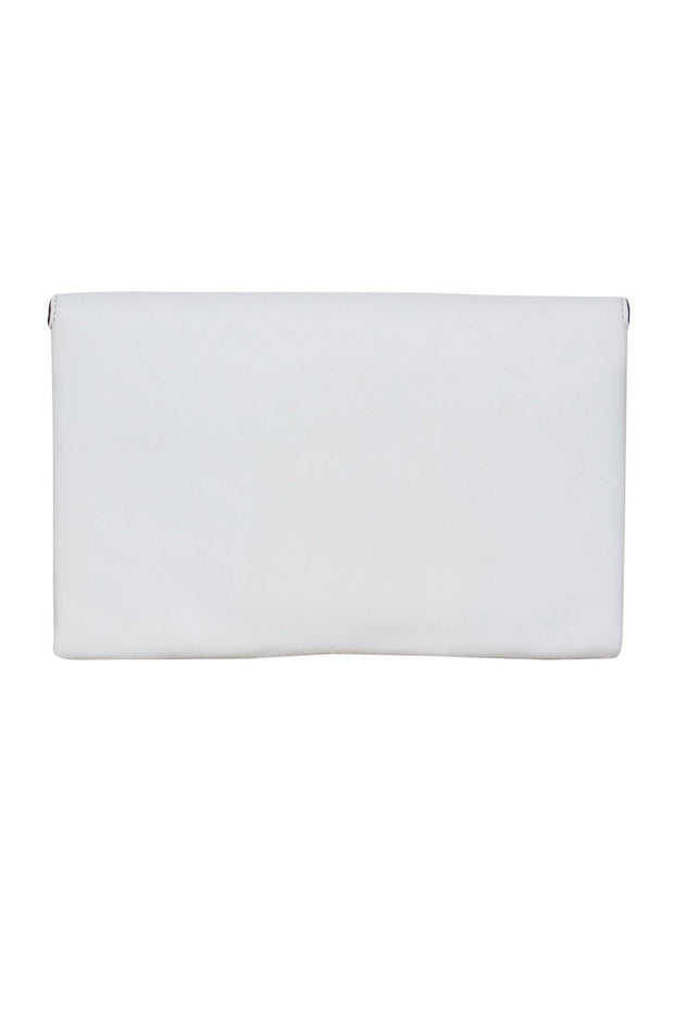 Current Boutique-Mackage - Ivory Leather Fold-Over Clutch