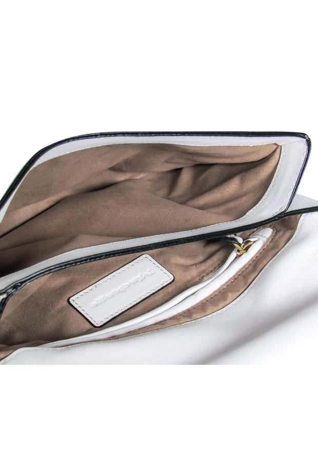 Current Boutique-Mackage - Ivory Leather Fold-Over Clutch