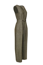 Current Boutique-Madewell - Sage Green Sleeveless Wide Leg Jumpsuit Sz 2