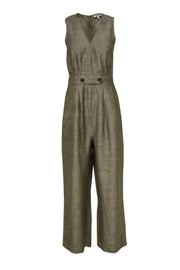 Current Boutique-Madewell - Sage Green Sleeveless Wide Leg Jumpsuit Sz 2