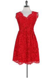 Current Boutique-Madison Marcus - Red Lace Dress Sz XS