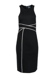 Current Boutique-Maeve - Black Sheath Dress w/ Cream Piping Sz 10