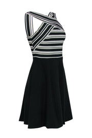 Current Boutique-Maeve - Black & White Striped Bodice Dress Sz 4