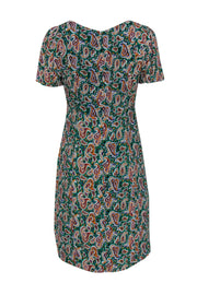 Current Boutique-Maeve - Green Paisley Button-Front Short Sleeve Dress Sz 8