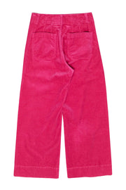 Current Boutique-Maeve - Hot Pink "Colette" Corduroy Wide-Leg Cropped Pants Sz 27