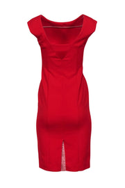 Current Boutique-Maeve - Red Boat Neck Sheath Dress Sz 0