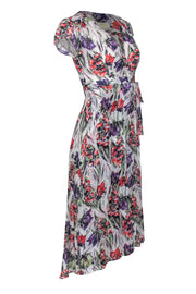 Current Boutique-Maeve - White Floral Faux Wrap Maxi Dress Sz 00