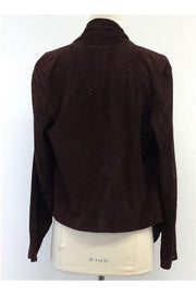 Current Boutique-Magaschoni - Brown Suede Perforated Jacket Sz S