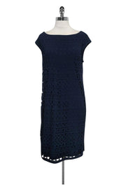 Current Boutique-Magaschoni - Navy Laser Cut Dress Sz S