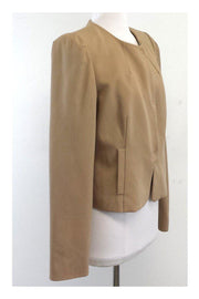 Current Boutique-Magaschoni - Tan Cotton Jacket Sz 12