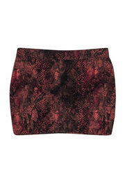 Current Boutique-Maison Scotch - Orange & Black Quilted Snake Print Miniskirt Sz S