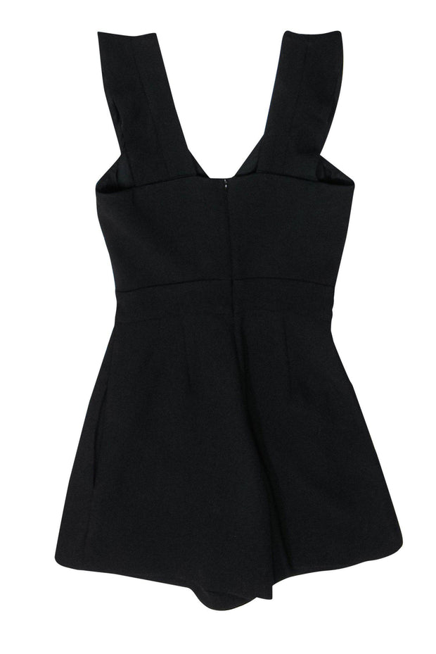 Current Boutique-Maje - Black Ruffle Strap Romper Sz XS