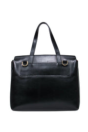 Current Boutique-Mansur Gavriel - Black Leather Convertible Structured Satchel