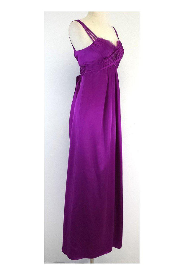 Current Boutique-Marc Bouwer - Magenta Silk Maxi Dress Sz 0