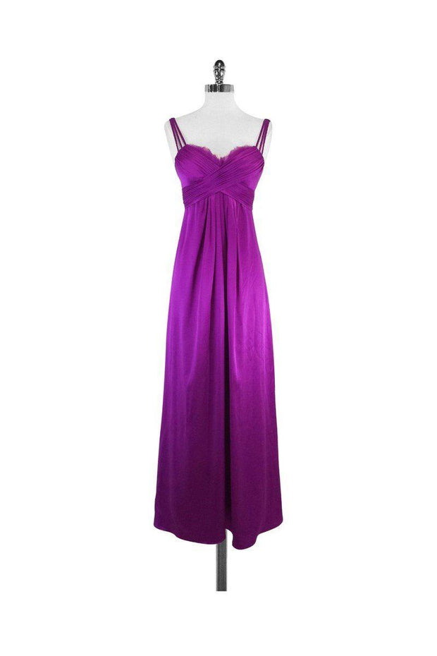 Current Boutique-Marc Bouwer - Magenta Silk Maxi Dress Sz 0