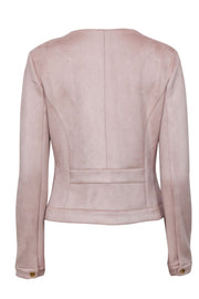 Current Boutique-Marc New York by Andrew Marc - Light Pink Faux Suede Zip-Up Jacket Sz S