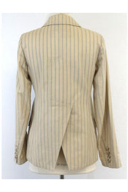 Current Boutique-Marc by Marc Jacobs - Beige & Blue Striped Cotton Blazer Sz 2