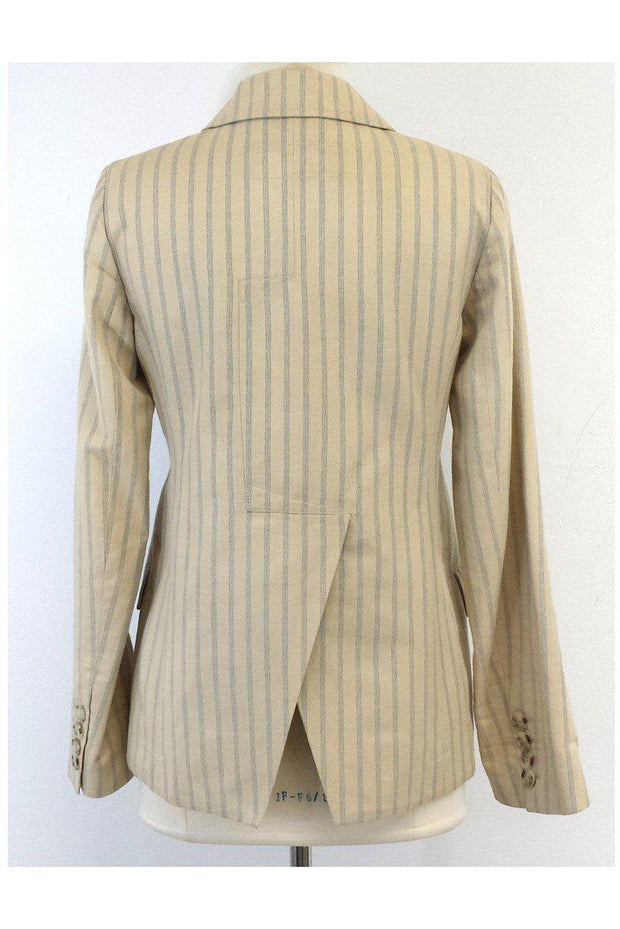 Current Boutique-Marc by Marc Jacobs - Beige & Blue Striped Cotton Blazer Sz 2