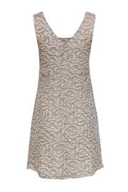 Current Boutique-Marc by Marc Jacobs - Beige Printed Sleeveless Silk A-Line Dress Sz 2