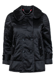 Current Boutique-Marc by Marc Jacobs - Black Double Breasted Button-Up Puffer Jacket Sz S