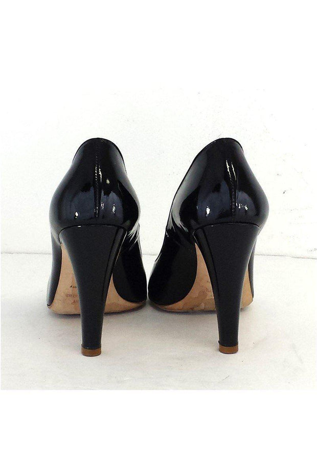 Current Boutique-Marc by Marc Jacobs - Black Patent Leather Peep Toe Pumps Sz 6