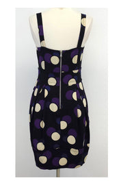 Current Boutique-Marc by Marc Jacobs - Black & Purple Polka Dot Silk Dress Sz 4