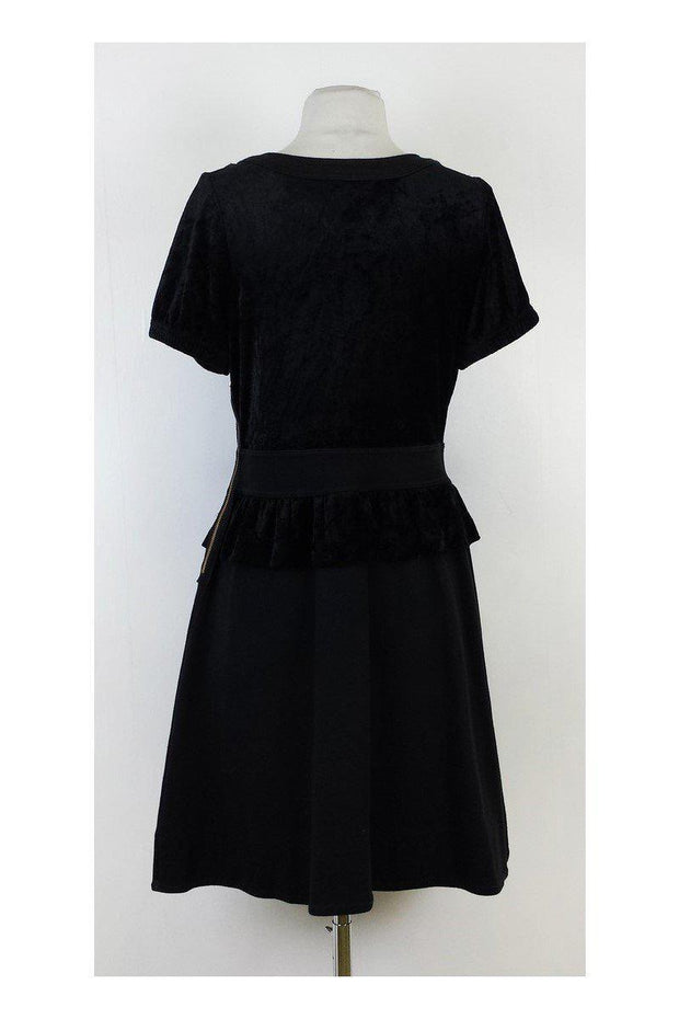 Current Boutique-Marc by Marc Jacobs - Black Short Sleeve Peplum Dress Sz M